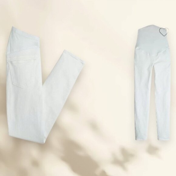 J. Crew White maternity jean signature stretch Slim Fit Full Length Size 31 NWT - Picture 3 of 8